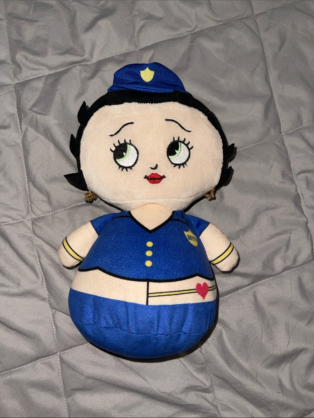 Betty Boop Plush Doll – Police Officer Outfit — Collectible Cartoon Plush